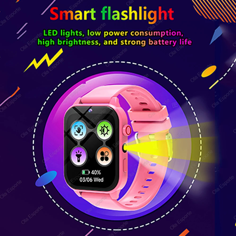 Kids Smartwatch Game Flashlight Toy Waterproof Electronics Touch Screen HD Camera Alarm Children watch Boy Girl Birthday Gift