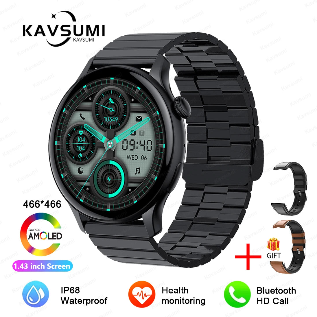 2025 NFC Smart Watch Amoled HD GPS Track Sports Heart Rate Bluetooth Call Waterproof Ladies Women Smartwatch For Women's Gift