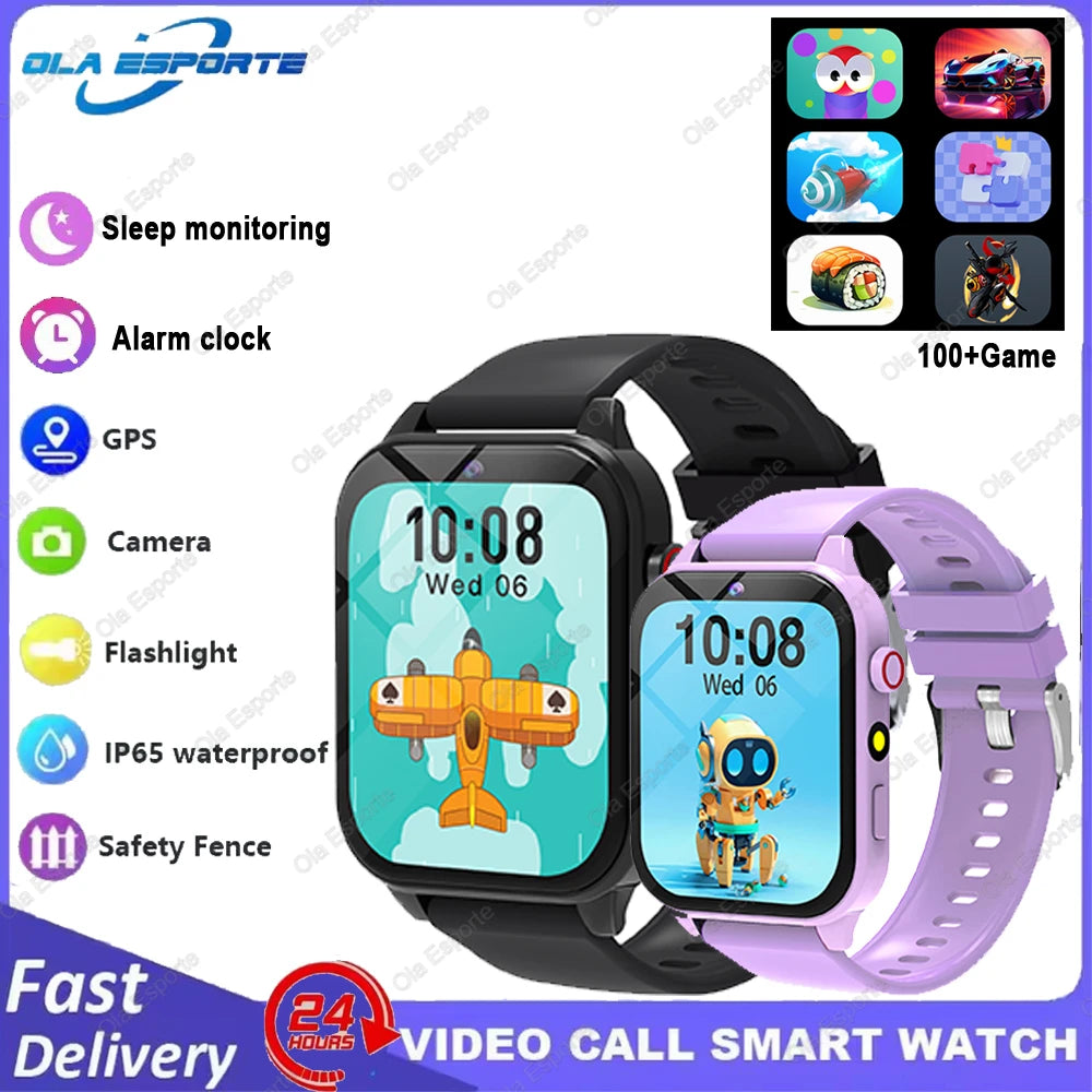 Kids Smartwatch Game Flashlight Toy Waterproof Electronics Touch Screen HD Camera Alarm Children watch Boy Girl Birthday Gift