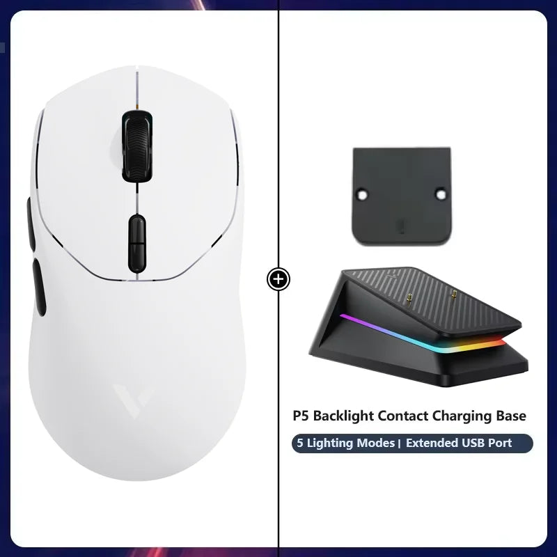 Rapoo VT1 MAX GEN-2 Wireless Gaming Mouse True 8K Wireless Polling Rate 53g Ultra Lightweight Up to 750Hr Battery Life
