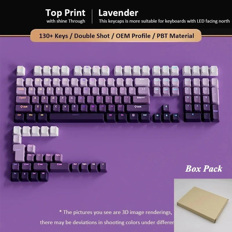 Gradient Keycaps For Cherry Mx Switch Mechanical Keyboard OEM Profile PBT Keycap Black Pink backlit RGB Gamer ISO Layout Key cap