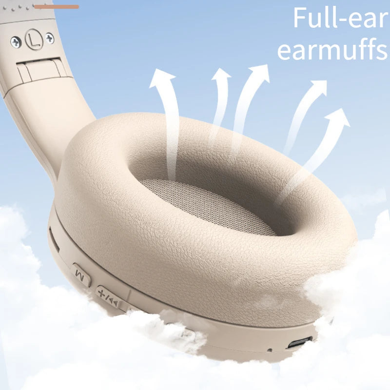 Bluetooth 5.3 Headphones 3.5mm Wired Headsets Over Ear Gaming Earphones Foldable Wireless Earphones with Mic TF/AUX Music Play