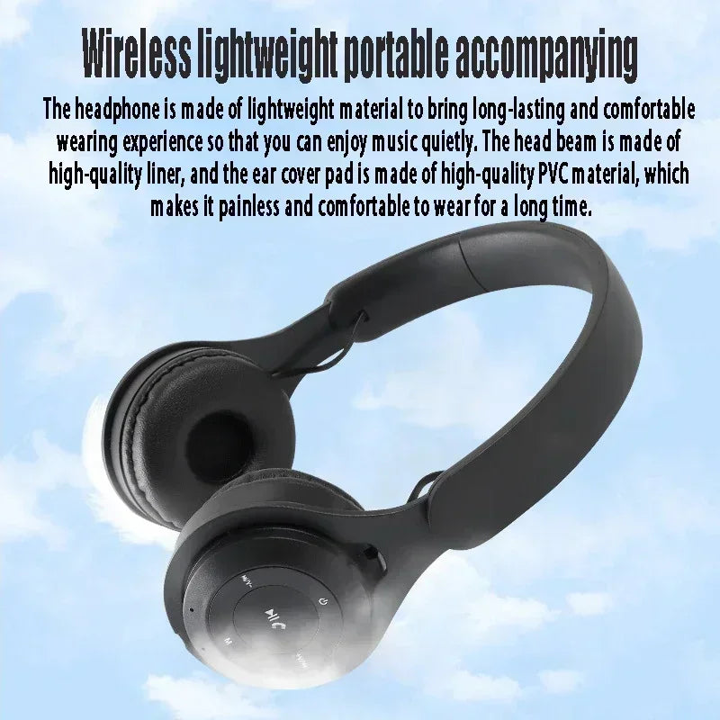 Stereo Y08 Headset 5.3 Bluetooth Headset Folding Wireless Sports Earphone Gaming Headsets Over-ear Headphones for smartphones