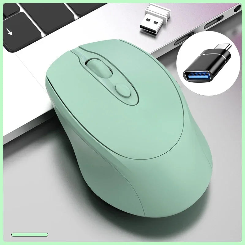 Wireless Computer Mouse Rechargeable 2.4G Bluetooth-Compatible Wireless Mouse USB Silent Gamer Mice For PC Laptop Macbook Tablet