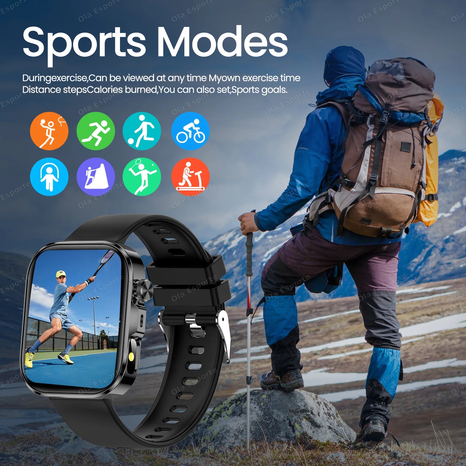 New 2.01'' HD Screen Fashion Flashlight Smart Watch Women Waterproof Sport Watches BT Call Health Monitoring Men Smartwatch 2026