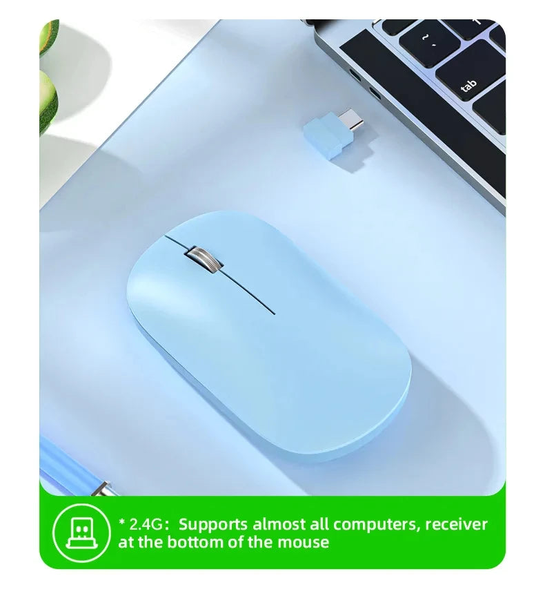 Bluetooth Wireless Mouse 2.4G Dual Mode DPI Adjustable Type-C Rechargeable Silent Ergonomic Portable Office Mouse 2026