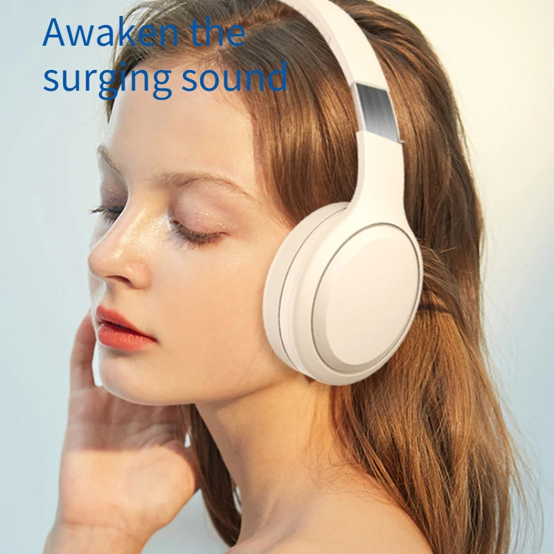 Bluetooth 5.3 Headphones 3.5mm Wired Headsets Over Ear Gaming Earphones Foldable Wireless Earphones with Mic TF/AUX Music Play