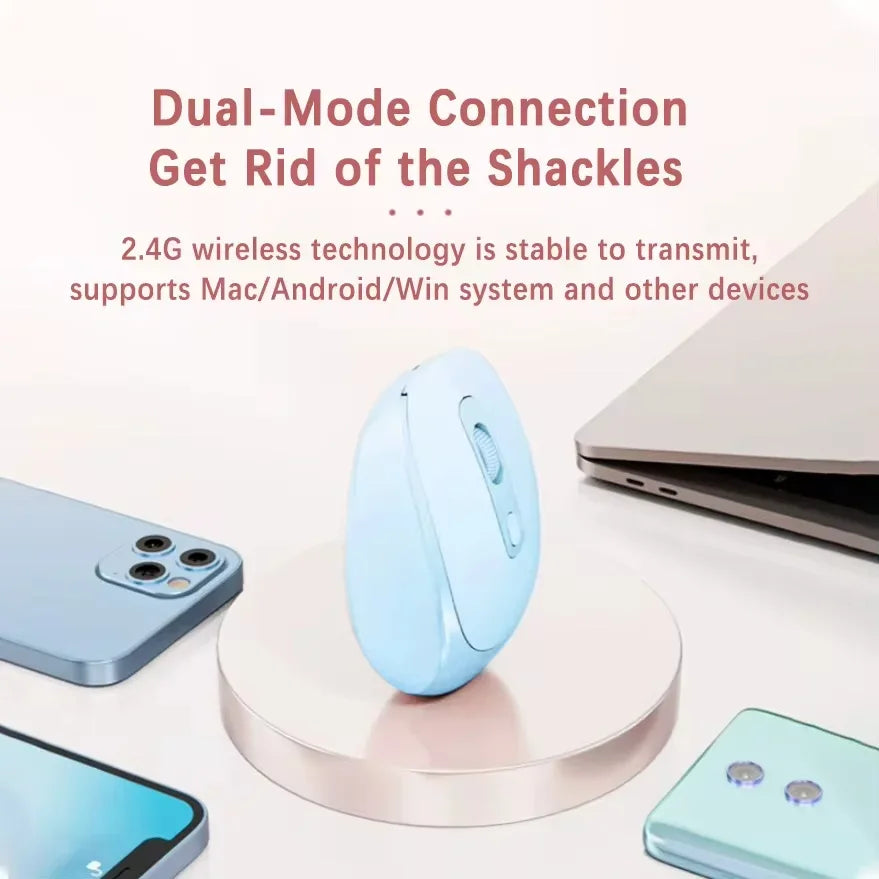 Wireless Computer Mouse Rechargeable 2.4G Bluetooth-Compatible Wireless Mouse USB Silent Gamer Mice For PC Laptop Macbook Tablet
