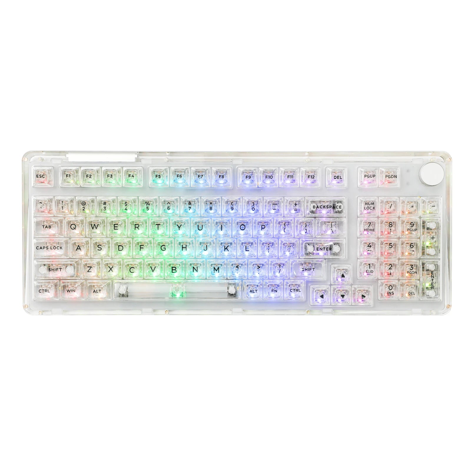 KiiBOOM Phantom 98 98-key Hot-swappable Wired/Bluetooth5.0/2.4GHz Wireless Acrylic Gasket Mechanical Keyboard