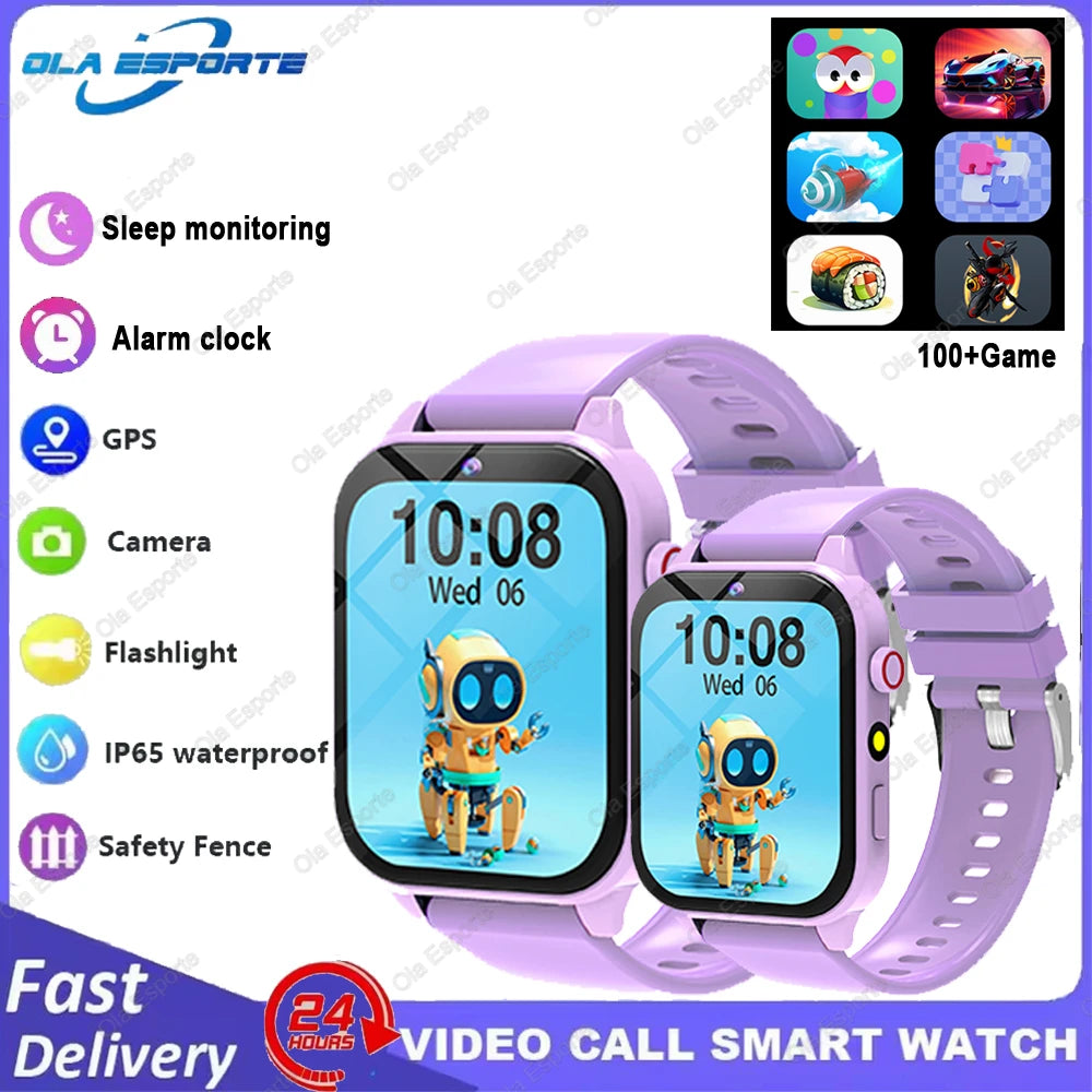 Kids Smartwatch Game Flashlight Toy Waterproof Electronics Touch Screen HD Camera Alarm Children watch Boy Girl Birthday Gift