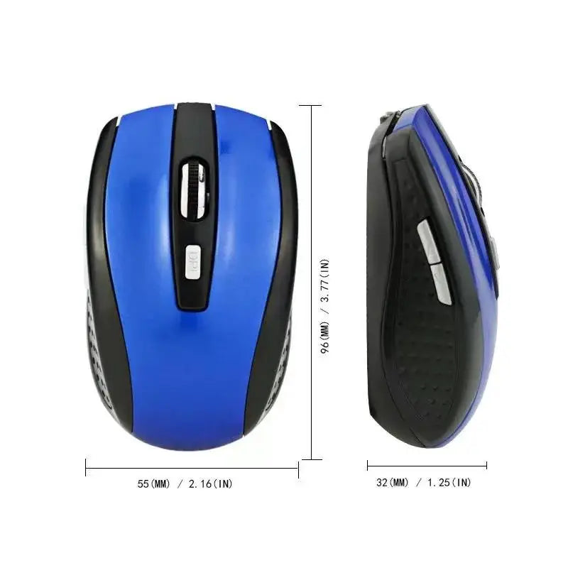 2.4G Wireless Mouse Portable Ergonomics Mouse Mobile Optical Office Silent Mouse Adjustable 1600DPI Levels For Notebook Laptops