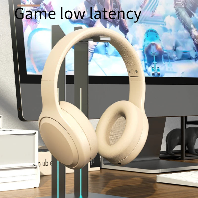 Bluetooth 5.3 Headphones 3.5mm Wired Headsets Over Ear Gaming Earphones Foldable Wireless Earphones with Mic TF/AUX Music Play