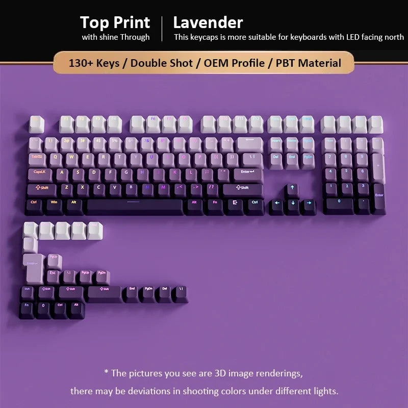 Gradient Keycaps For Cherry Mx Switch Mechanical Keyboard OEM Profile PBT Keycap Black Pink backlit RGB Gamer ISO Layout Key cap