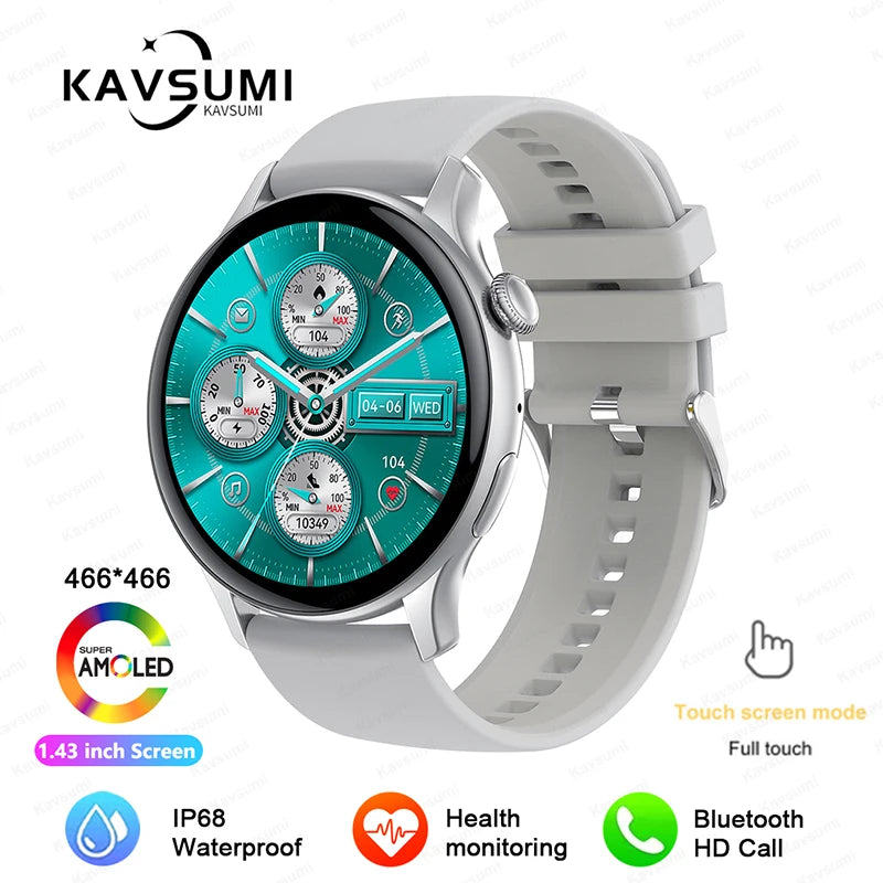 2025 NFC Smart Watch Amoled HD GPS Track Sports Heart Rate Bluetooth Call Waterproof Ladies Women Smartwatch For Women's Gift