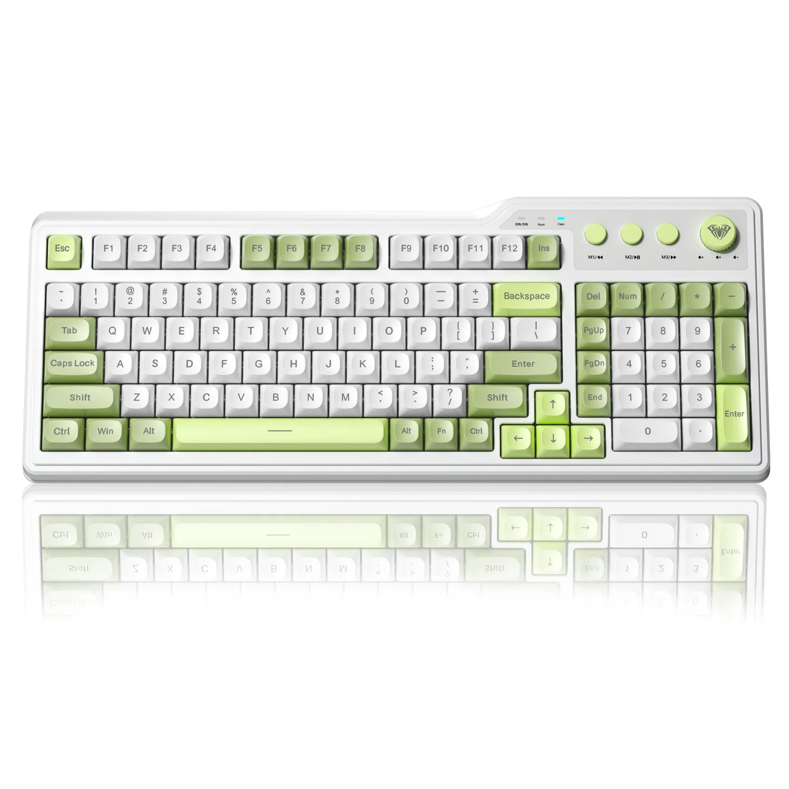 AULA F3099 Keyboard Triple-mode for Tablets and Desktop Computers Compatible with Multiple Operating Systems RGB Backlit