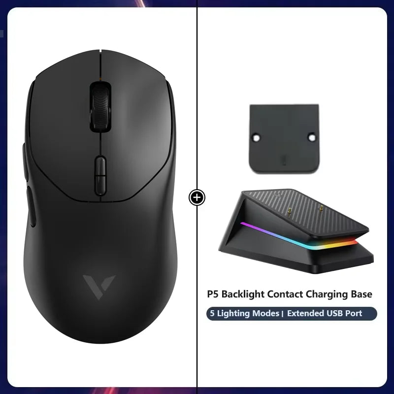Rapoo VT1 MAX GEN-2 Wireless Gaming Mouse True 8K Wireless Polling Rate 53g Ultra Lightweight Up to 750Hr Battery Life
