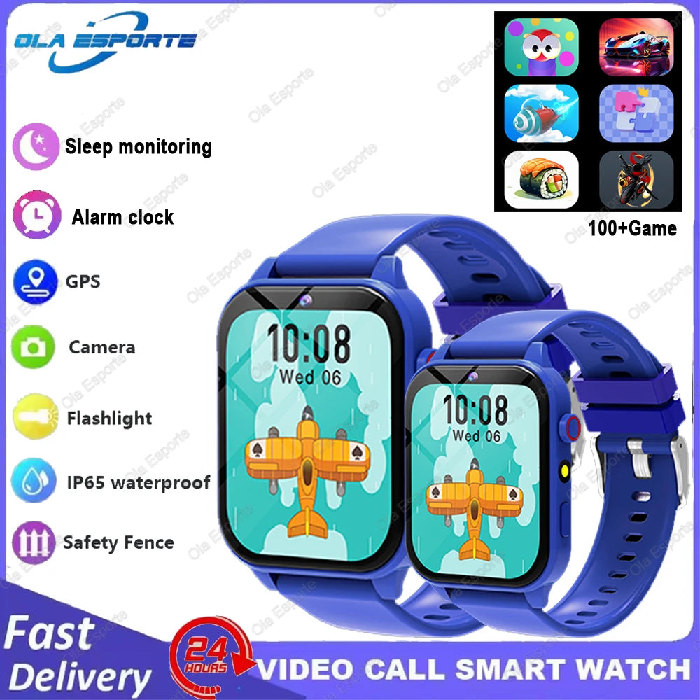 Kids Smartwatch Game Flashlight Toy Waterproof Electronics Touch Screen HD Camera Alarm Children watch Boy Girl Birthday Gift