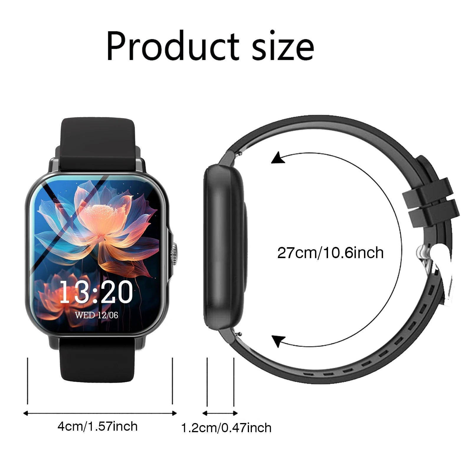 Smart watch, for men and women, wireless calling, fitness tracker, 2.01 inch screen, sports smart watch