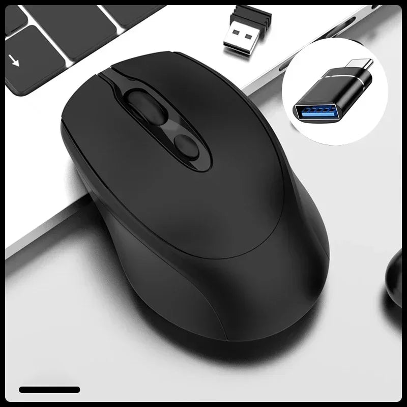 Wireless Computer Mouse Rechargeable 2.4G Bluetooth-Compatible Wireless Mouse USB Silent Gamer Mice For PC Laptop Macbook Tablet
