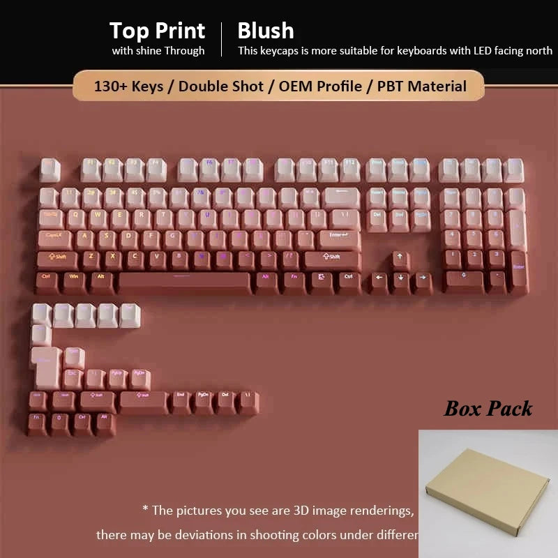 Gradient Keycaps For Cherry Mx Switch Mechanical Keyboard OEM Profile PBT Keycap Black Pink backlit RGB Gamer ISO Layout Key cap