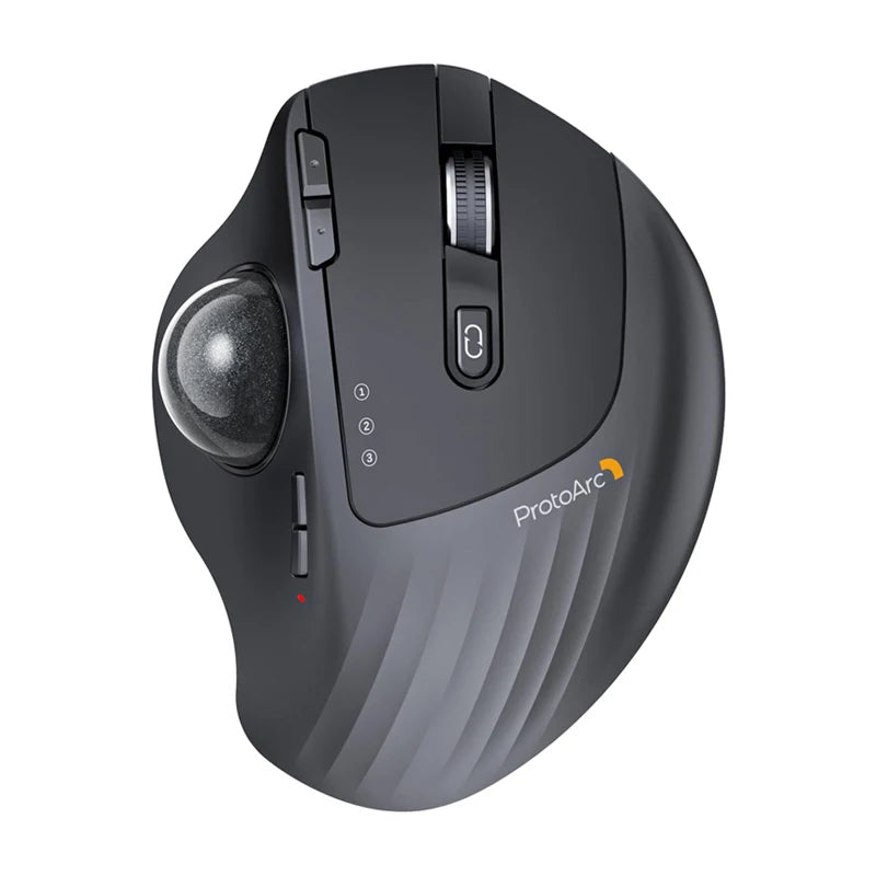 ProtoArc Wireless Trackball Mouse, EM01 NL Ergonomic Bluetooth Rollerball Thumb Rechargeable Computer Laptop Mouse for PC
