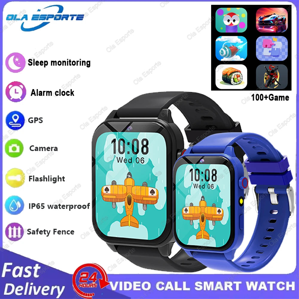 Kids Smartwatch Game Flashlight Toy Waterproof Electronics Touch Screen HD Camera Alarm Children watch Boy Girl Birthday Gift