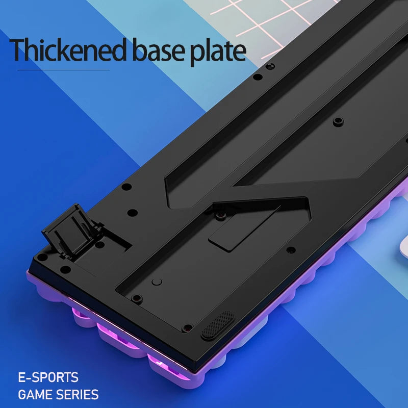 Wired Gaming Keyboard with Numpad, Low Profile 104 Key Keyboard for Laptop/Desktops/PC, Computer Office Accessories